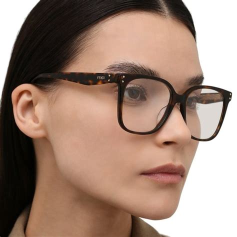 fendi fe50004i|Fendi FE50004I 052 Eyeglasses Havana Square Women FE 50004I.